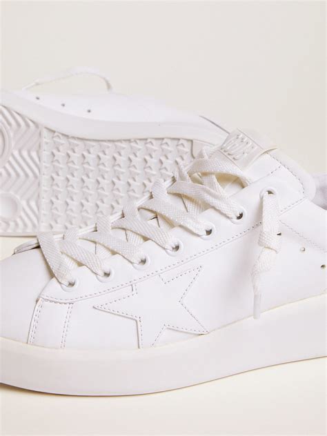 Purestar sneakers in white leather with tone.